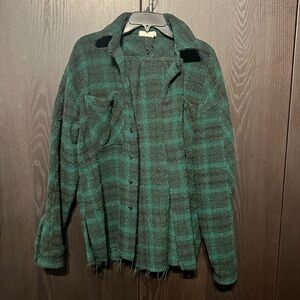 MNML Green/Black Flannel Shirt Jacket